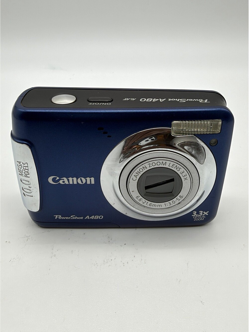 Canon‎ PowerShot A480 10MP Digital Camera Blue 3.3x Zoom Lens Error Parts Repair